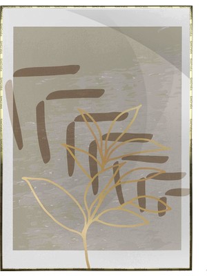 SHOP365 Bitki ve Şekiller Çizgiler Modern Poster P-001246