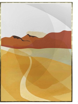 SHOP365 Çöl Manzara Illüstrasyon Modern Poster P-002228
