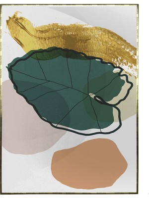 SHOP365 Yapraklar ve Şekiller Modern Poster P-003141