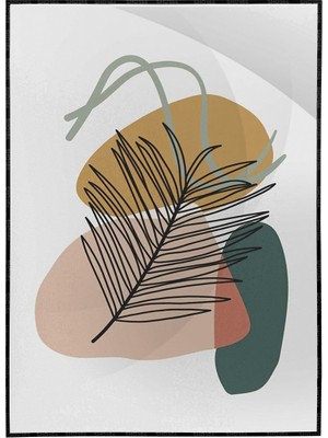 SHOP365 Bitki Yapraklar ve Şekiller Modern Poster P-002905