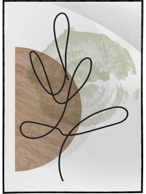 SHOP365 Bitki Yapraklar ve Şekiller Modern Poster P-003209