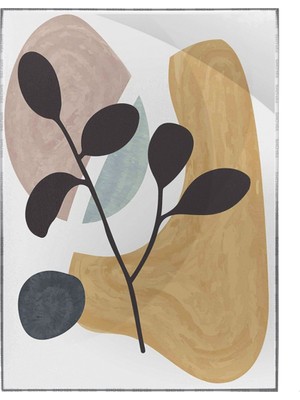 SHOP365 Yapraklar ve Şekiller Modern Poster P-003253