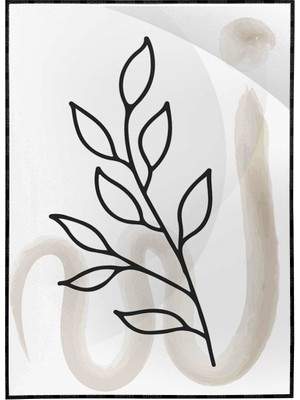 SHOP365 Yapraklar ve Şekiller Modern Poster P-003258