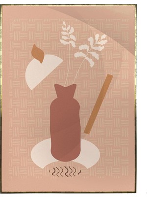 SHOP365 Saksıda Çiçekler Turuncu Renkler Modern Poster P-004466