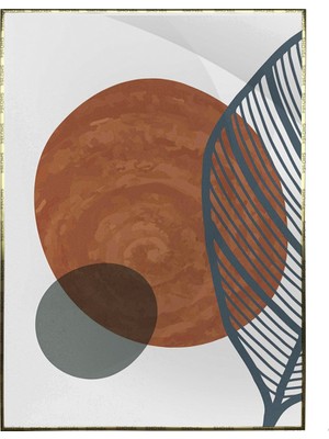SHOP365 Yapraklar ve Şekiller Modern Poster P-003285