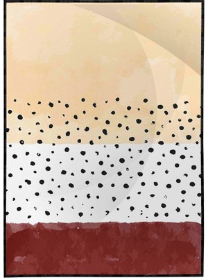 SHOP365 Fırça Darbeleri Sarı Kahverengi Renkler Modern Poster P-002822