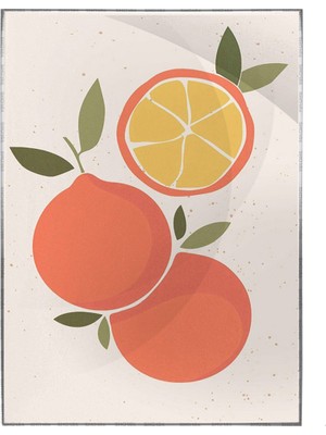 SHOP365 Portakallar Pastel Renkler Modern Poster P-002843