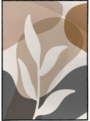 SHOP365 Yapraklar ve Şekiller Karışık Renkler Modern Poster P-003570