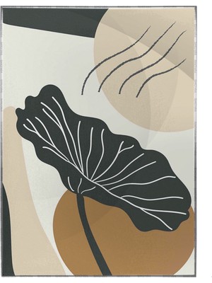 SHOP365 Yapraklar ve Şekiller Karışık Renkler Modern Poster P-003571