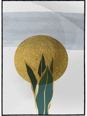 SHOP365 Yapraklar ve Şekiller Modern Poster P-003148