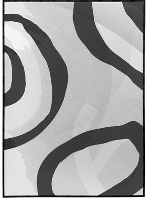 SHOP365 Şekiller ve Çizgiler Siyah Gri Renkler Modern Poster P-003436