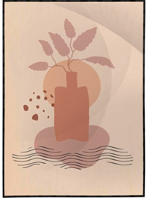 SHOP365 Saksıda Çiçekler Turuncu Renkler Modern Poster P-004470