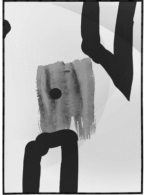 SHOP365 Adam ve Şekiller Siyah Gri Renkler Modern Poster P-003380