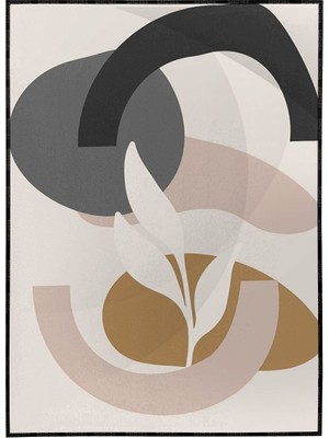 SHOP365 Yapraklar ve Şekiller Karışık Renkler Modern Poster P-003564