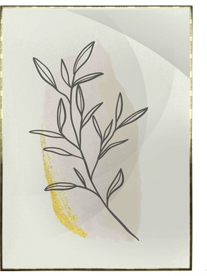 SHOP365 Bitki Yapraklar ve Şekiller Modern Poster P-004054
