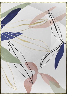 SHOP365 Bitki Yapraklar ve Şekiller Modern Poster P-004051