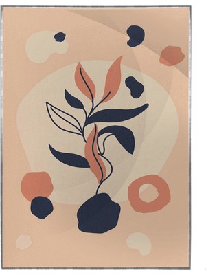 SHOP365 Bitki Illüstrasyonu Modern Sanat Tuval Poster P-004413