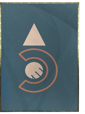 SHOP365 Geometrik Şekiller Illüstrasyon Modern Sanat Tuval Poster P-004423