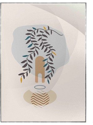SHOP365 Bitki Illüstrasyonu Modernist Modern Sanat Tuval Poster P-004393