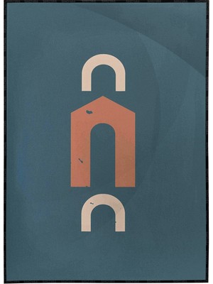 SHOP365 Geometrik Şekiller Illüstrasyon Modern Sanat Tuval Poster P-004424