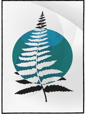 SHOP365 Doğa Ağaç ve Yaprak Modern Sanatsal Illüstrasyon Poster P-004205