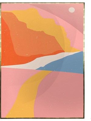 SHOP365 Renkli Manzara Modern Sanat Tuval Poster P-000789