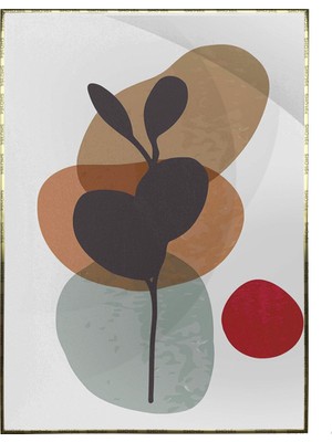 SHOP365 Bitki Yapraklar ve Şekiller Modern Poster P-001120