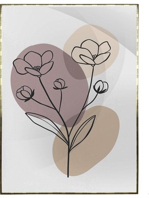 SHOP365 Çiçekler Bitki Botanik Illüstrasyon Poster P-000710