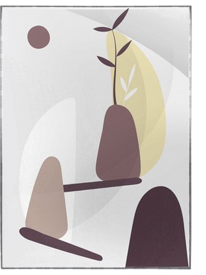 SHOP365 Yapraklar ve Şekiller Modern Poster P-001544