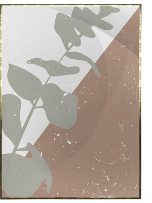 SHOP365 Yapraklar ve Şekiller Karışık Renkler Modern Poster P-001033
