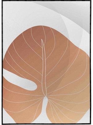SHOP365 Yapraklar Turuncu Tonlar Modern Poster P-000856