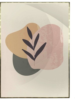 SHOP365 Yapraklar ve Şekiller Modern Poster P-001137