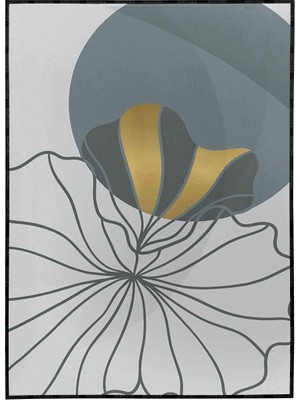 SHOP365 Nilüfer Çiçek Karışık Renkler Modern Illüstrasyon Poster P-002573