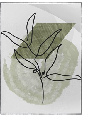 SHOP365 Bitki Yapraklar ve Şekiller Modern Poster P-003212