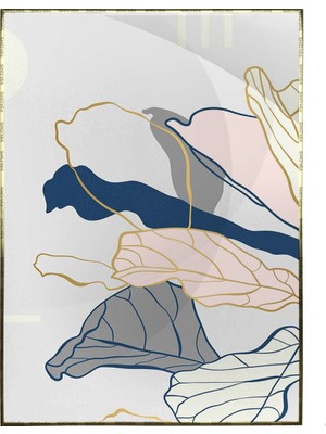 SHOP365 Yapraklar ve Şekiller Modern Poster P-002502