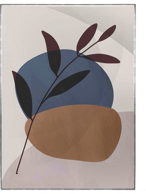 SHOP365 Yapraklar ve Şekiller Karışık Renkler Modern Poster P-003975