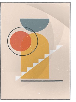 SHOP365 Şekiller Çizgiler Noktalar Pastel Renkler Modern Poster P-000406