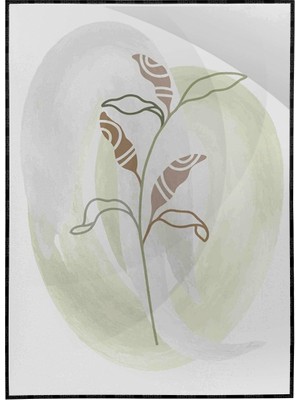 SHOP365 Doğa Bitkiler Suluboya Görünümlü Modern Poster P-003185