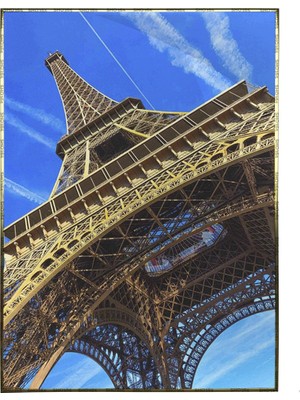SHOP365 Paris Eyfel Kulesi Yerden Görünüm Gökyüzü Manzara Poster P-000180