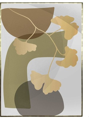 SHOP365 Saksıda Çiçek ve Şekiller Karışık Renkler Modern Poster P-001603