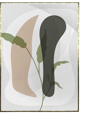 SHOP365 Yapraklar ve Şekiller Modern Poster P-001509