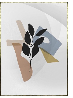 SHOP365 Bitki Yapraklar ve Şekiller Modern Poster P-002718