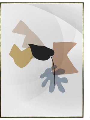 SHOP365 Bitki Yapraklar ve Şekiller Modern Poster P-002719