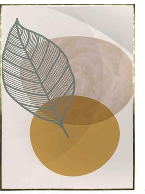 SHOP365 Yapraklar ve Şekiller Modern Poster P-003286