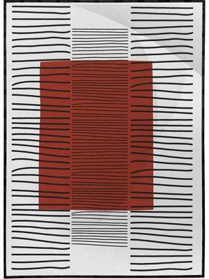 SHOP365 Şekiller ve Çizgiler Kırmızı Gri Siyah Renkler Modern Poster P-001885