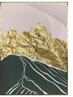 SHOP365 Dağ Doğa Manzara Pastel Renkler Dekoratif Modern Poster P-002307