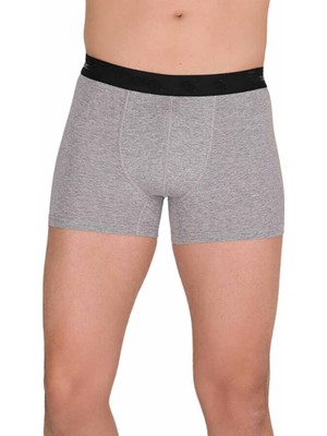 Royaleks Pamuk Modal Likralı Esnek Erkek Boxer Gri 4476B