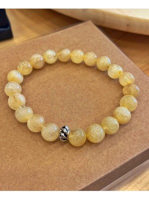 NehirTaş Sertifikalı   Sitrin Bileklik