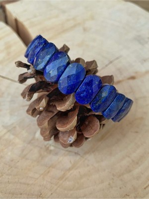 NehirTaş Sertifikalı   Özel Kesim Lapis Lazuli Bileklik