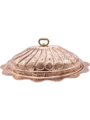 Copperdone El Işlemeli Otantik Model Bakır Servis Tabağı